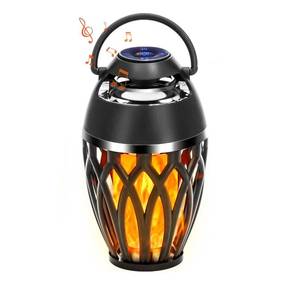 lot 14393 image: Vanten Outdoor Bluetooth Speakers, Bluetooth 5.0 Led Flame Speaker, IPX5 Waterproof Flame Torch Atmosphere Speaker, Patio Speakers Gifts for Men Women, Decorations for Party Garden Home