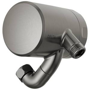 lot 14403 image: Delta Faucet Clarifi Premium Shower Filter Attachment with Filter, Hard Water Shower Filter, Shower Head Filter, Black Stainless 5SF100-KS