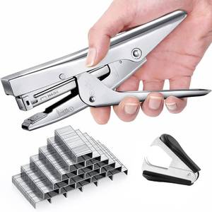 lot 14432 image: Stapler Heavy Duty with 1000 Staples and Staples Remover Set 20 Sheets Desktop Office Work Student Teacher Large Capacity No Jam Professional Standard 246 Metal
