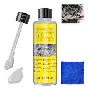 lot 14437 image: Dishwasher Rack Repair Coating, Dishwasher Rack Coating Repair Kit Built-in Brush Precision Repair, Waterproof, High and Low Temperature Resistant, Safe Formula Long-Lasting Durability, Grey, 30g