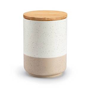 lot 14439 image: vancasso Sabine Ceramic Canister with Airtight Wood Lid - 36 oz Kitchen Storage Container for Coffee, Tea, Sugar, Nuts & Spices - Medium Countertop Jar