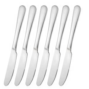 lot 14449 image: Stainless steel butter knife, set of 6 dinner knife, suitable for daily use, parties and outdoor dining,Dishwasher Safe (6)