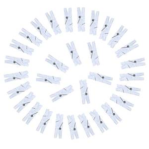 lot 14452 image: 100pcs Photo Clips Mini Transparent Plastic Clear Paper Clips Mini Clothes Pins for Photos String Fairy Lights (100)