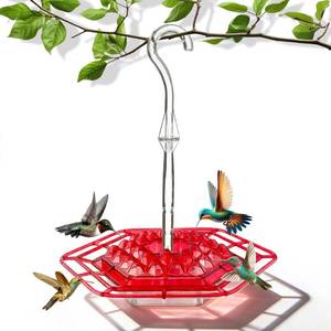 lot 14457 image: 2 Pack Hummingbird Feeder for Outdoors Hanging,16 OZ Humming Birds Feeders with 30 Bee Proof Leak Proof Feeding Ports,Bird Feeder for Outside,Gifts for Women Mom,Hanging Garden Yard D�cor