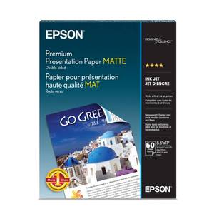 lot 14466 image: Epson Premium Presentation Paper MATTE (8.5x11 Inches, Double-sided, 50 Sheets) (S041568),Bright White