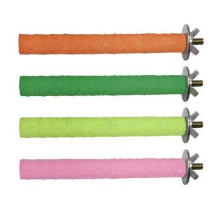 lot 14471 image: Hamiledyi Parrot Perch Stand Toy, Bird Cage Perch Toy,Natural Paw Grinding Stick for Small Parrots, Parakeets, Cockatiels, Lovebirds Chewing Stick(S)