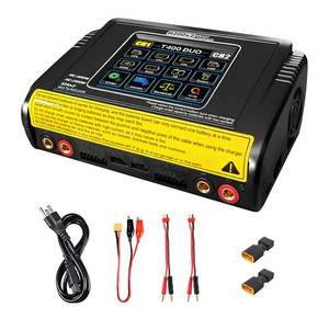 lot 19575 image: Dual Channel RC Lipo Battery Charger with Touchscreen LCD �� 200W AC400W DC, 12A�2 Fast Charging, Smart Balance Charger for LiPoLiHVLifePbNiCdNiMHSmart Batteries (1S-6S)