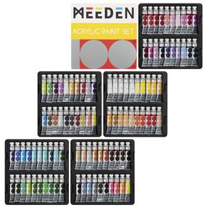 lot 19587 image: MEEDEN Heavy Body Acrylic Paint Sets, 100 Colors Art Paint Tubes for Canvas Wood Fabric Painting, Non-toxic 0.41 fl Oz 12ml Acrylic Paints for Adults, Beginners, Students Crafts Painting (Not All Pieces Guaranteed)