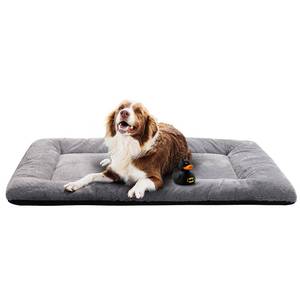 lot 19600 image: Dog Beds Crate Pad for Extra Large Dogs Fit Metal Crates,Ultra Soft Bed Washable & Anti-Slip Kennel Cozy Sleeping Mat,Gray 48inch