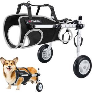 lot 19616 image: Nasjac Dog Wheelchair for Back Legs - Lightweight Portable Wheelchair with Reflective Stripes, Adjustable Pet Wheelchair Cart for Senior, Arthritis, Paralyzed, Injured, or Disabled Dogs (Black, S)