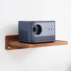 lot 19627 image: SARUFO Acacia Wood Projector Shelf for Wall Mount, 14.2 x 11 Floating Shelf & Rack Holder for Router, Modem, Cable Box, Compatible with Gaming Consoles Copyright Patent