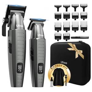 lot 19637 image: Ufree Professional Clippers and Trimmers Set, Cordless Hair Clippers for Men, Barber Clippers Set with Travel Case