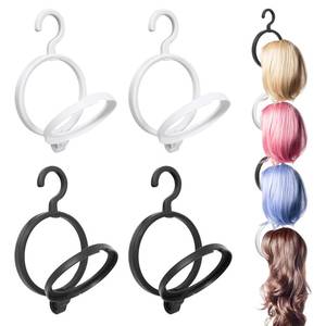 lot 19638 image: LUOKER 4-in-1 Wig Holder & Stands, Portable Hanger for Multiple Wigs, Stackable, Perfect for Travel & Outdoor Use