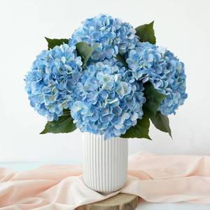 lot 20323 image: SUMTIPHUN 4 Pcs Blue Hydrangeas Artificial Flowers, 20 inches Large Lifelike Fake Silk Flowers, Faux Hydrangeas Flowers for Wedding Home Party Decor Baby Shower Table Centerpiece