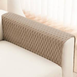 lot 20331 image: Foxdecor Couch Arm Covers, Armrest Cover for Sofa, Non Slip Chair Arm Covers, Furniture Covers Couch Protector Set of 2pcs. (Brown, 18x24)