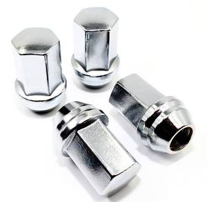 lot 20345 image: Set of 24 Veritek 14x1.5mm OEM Factory Style 1.80 Inch Length 78 22mm Hex Duplex Large Acorn Seat Wide Base Replacement Chrome Lug Nuts for Buick Cadillac Chevy Chevrolet GMC Factory Wheels