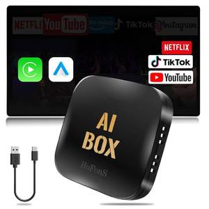 lot 20362 image: HoFonS AI Box Carplay, 216GB Ai Magic Box for Streaming NetflixYouTubeTikTok, Car Play Wireless Adapter Supports iPhone & Android Auto, Plug & Play, for Cars with OEM Wired CarPlayAndroid Auto