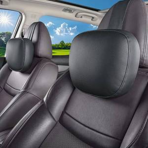 lot 20430 image: Car neck pillow, special car pillow for driving seat, memory foam head support for car seat, protects cervical vertebra and relieves fatigue, made of faux leather for long-lasting durability 1P