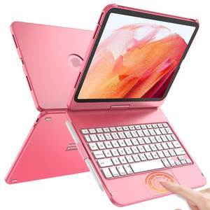 lot 20471 image: TQQ Touch for iPad (A16) 11th Generation Case with Keyboard (11, 2025) & 10th Gen (10.9, 2022) - 360° Rotatable, Thin & Light, Multi-Touch Trackpad for iPad (A16) 11th10th Gen (Dark Pink)