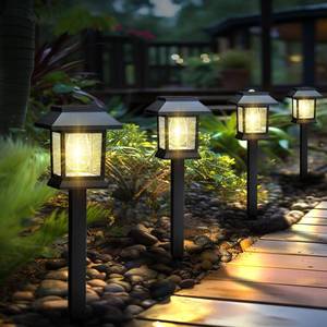 lot 1013 image: Greluna Solar Lights Outdoor,12 Pack 3000K Waterproof Auto OnOff Solar Pathway Lights for Your Garden, Landscape, Path, Yard, Patio, Driveway,Walkway Decor