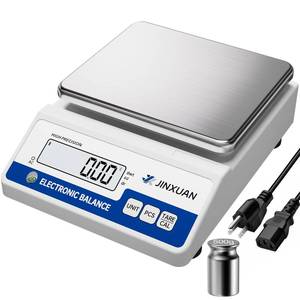 lot 1037 image: JINXUAN Digital Lab Scale 3000g Gram Scale 0.01g Accuracy Electronic Precision Scale Scientific Analytical Balance Scale Jewelry Scale for Gold Diamond Powder Kitchen, with 500g Weight Backlit LCD