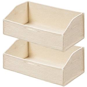 lot 1992 image: UBBCARE Closet Storage Bins 2 Pack, Cotton Rope Clothes Storage Bins & Sturdy Dog Toy Basket, 19 X 11 X 7 Shelf Baskets for Organizing, Beige