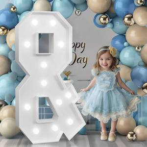lot 1995 image: Bugame Marquee Letters, Cool Light Marquee O, Large Letters for Birthday, Anniversary, Wedding Decor (DIY Kit)