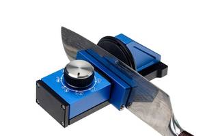 lot 2053 image: EDGE FLOW Knife Sharpener - Professional Sharpening Tool Kit for All Knife Types, Offers 0 to 30° Magnetic Angles - Manual Safe Operating - Diamond & Ceramic Honing 400, 800 and 1000 Discs