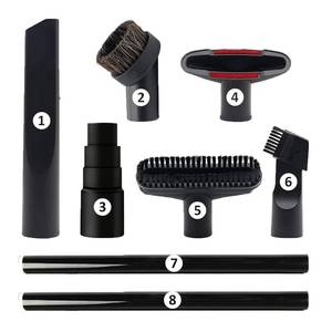 lot 2057 image: GEBDSM Vacuum Attachments, 1 14 Vacuum Cleaning Tools Kit for Shop Vac Accessories with 32mm 1.25 Extension Wands and Hose Adapter, 8 Pack