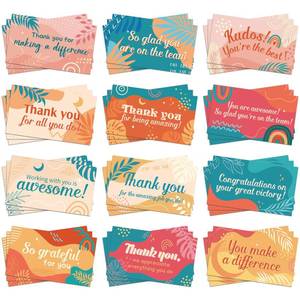 lot 2369 image: Yeaqee 240 Pcs Employee Appreciation Kudos Cards Funny Blank Back Motivational Card Encouragement Thank You Note Recognition Card for Teacher College Affirmation Gift(Retro)