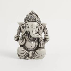 lot 2377 image: White Lord Ganesha Idol Statue for Home Decor  Hindu Elephant God Bappa Vinayaka  Indian Handicraft Ganesh Murti for Tabletop, Puja Room & Car Dashboard Hindu Decor (Yoga Small)