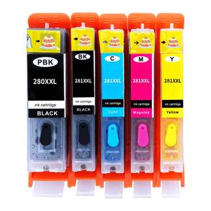 lot 2387 image: OmniVoltis 280XL 281XL RefillableInk Cartridges Compatible for TS702 TS702a for PIXMA TR8620 TR8620a TR8520 TS6120 TS6220 TR7520 TS8120 TS8220 TS9120 TS9520 TS9521C