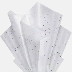 lot 2394 image: White Glitter Tissue Paper for Gift Bags 36 Sheets 14x20 Inch - Recyclable Wrapping Paper for Weddings, Birthdays, Party & Festival Decorations DIY Craft Supplies
