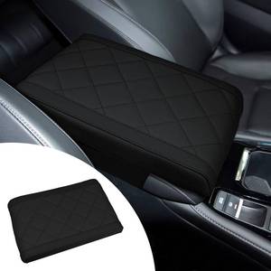 lot 2401 image: Hovom Car Center Console Armrest Pillow, 12.6�7.87�1.97 Leather Arm Rest Cover for Cars, Soft Comfortable Auto Armrest Cushion Pad, Vehicle Middle Console Cover, Car Accessories (Black)