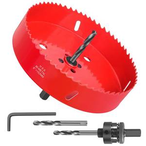 lot 2413 image: 6 Inch Hole Saw - 152mm HSS Bi-Metal Hole Saw - Heavy Duty Hole Cutter for MetalWood with Smooth Flat Edge, Fast Chip Removal, Ideal for Cornhole Boards, Bean Bags, Recessed Lights