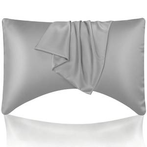 lot 2429 image: Cooling Curved Queen Pillow Case for Sider Sleeper Breathable Cool Silky Soft Pillow Cover with Zipper for Hot Sleepers,Hair and Skin Friendly,Light Grey,1 Pack,20x30IN