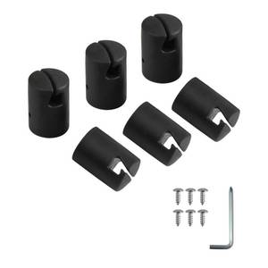lot 2436 image: ZIZILAND Trampoline Enclosure Pole Cap for Flat Steel Sheet Top Ring System, 6 Pieces, Black, Only Fit in 32mm(1.26in) Diameter Trampoline Pole