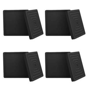 lot 2467 image: Rubber Furniture Coasters 8 Pcs 3.5 Square Furniture Caster Cups Non Slip Leg Protectors Pads