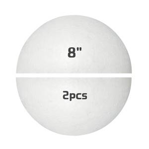 lot 2480 image: Large Styrofoam Half Balls 8 Inch,2PC White Foam Balls for Crafts, Giant Foam Balls Smooth Solid Round Balls for Arts and Craft Project as Christmas DIY Ornaments (Styrofoam Half Balls 8in-2pc)