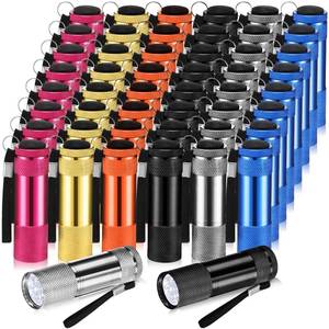 lot 3607 image: VIHOSE 48 Pcs Mini Flashlights Bulk, Bright Aluminum Handheld Flash Light with Lanyard, Small LED Flashlights for Kids Night Reading Emergency Hurricane Camping Hiking Party Favors(Stylish Color)