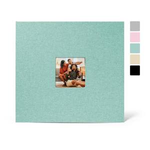 lot 3615 image: 12x12 Inch Large 3 Ring Binder Scrapbook Album, Linen Cover Scrap Books 30 Pocket with Plastic Sleeves Protectors Display 60 Pages 12 x 12 Art Portfolio for Wedding Baby Adventure (Cyan Blue)