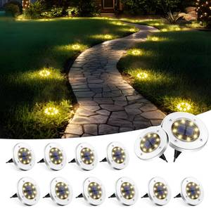 lot 3621 image: SOLPEX Solar Lights Outdoor Waterproof, 12 Pack Solar Ground Lights, Solar Garden Lights Landscape Lighting for Pathway Driveway Patio Backyard Walkway (Warm White)