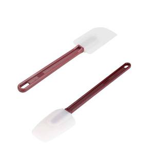 lot 4288 image: High Heat Resistant Silicone Scraper Spoon Commercial Spatula for Cooking, Rubber Spatula Set of 2 (9.5)