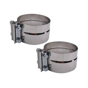 lot 4296 image: ROADFORMER 3.5 inch Exhaust Clamps, 304 Stainless Steel Lap Joint Band Clamps for 3.5 OD to 3.5 ID Pipe, Muffler, Turbo Downpipe, Catalytic Converter Repair, 2 Pack