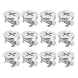 lot 4309 image: uxcell Cam Lock Nut for Furniture, 12pcs 14.6x9.5mm Joint Connector Locking Nuts Furniture Connecting Cam Fittings