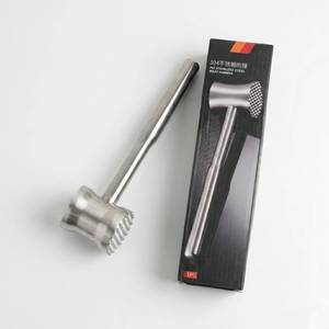 lot 4320 image: Stainless Steel Meat Tenderizer Tool, Heavy Duty Meat tenderizer Mallet, Premium Meat Masher for Steak and Beef, Hammer Meat Pounder Ground beef chopper tool for Kitchen Cooking Dishwasher Safe