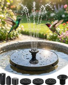 lot 4388 image: Maraiss Solar Fountain for Bird Bath, 2026 Upgrade 1.4W Solar Power Water Fountain Pump with 7 Nozzles, Free Standing Floating Powered Fountains for Garden, Pond, Pool, Birdbath (6.3 inch)