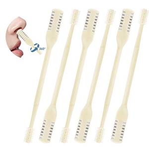lot 4392 image: ZKENIRD 6 Pcs 2-in-1 Nasal Cutter, Upgrade Double Sided Nose Knife, 360 Nostril Hair Remover Tool, Trimmer for Men, Women, Soft Cleaning Brush (Cream)