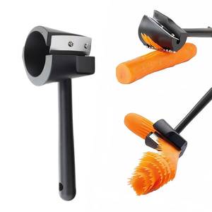 lot 4398 image: Carrot Curler and Peeler, Vegetable Spiral Cutter,Fruit Carving Tools,Kitchen Creative Cut Flower Tool,Rotatable Blade Peeler for Carrots, Potatoes, Cucumbe