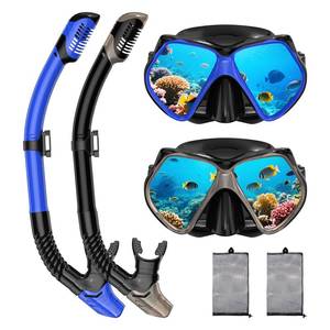 lot 4437 image: Snorkeling Gear for Adults, Dry Snorkel, Mask Set Adult, Diving Scuba Mask, Scuba Gear, Swimming Goggles with Nose Cover, Swim Freediving Tempered Glass Panoramic View Travel Packages